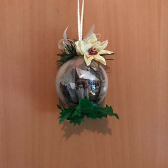 Schrumpfbaderole Weihnachtskugel