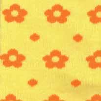 Strickschlauch elastische Baumwolle gelb orange blumen
