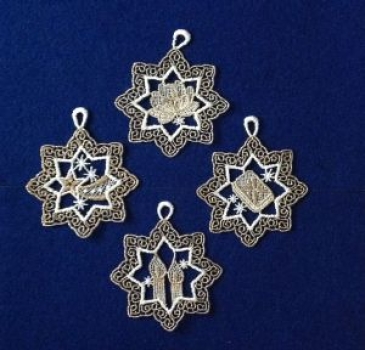 Sternenanhänger Weihnachten Plauener Spitze