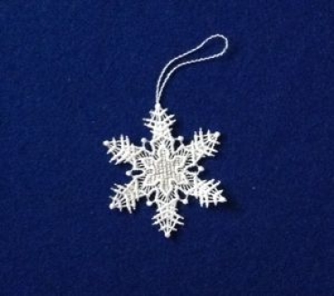 Weihnachtsanhänger Schneeflocke Plauner Spitze