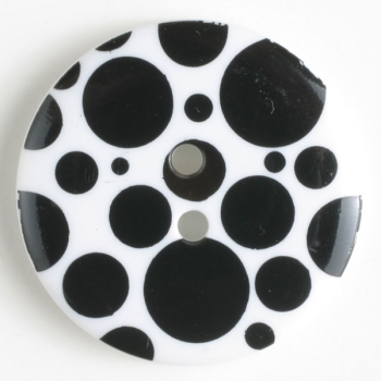 Dill Knopf weiß schwarz - 370458