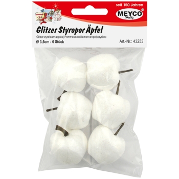 Glitzer Styropor Äpfel