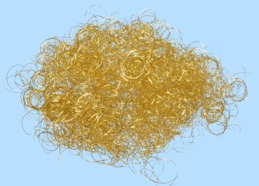 Lametta gelockt gold