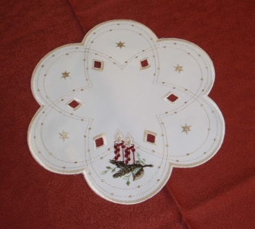 Weihnachtsdecke Stern rot