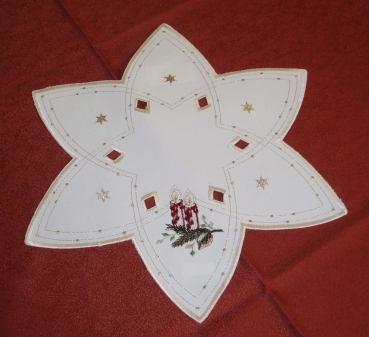 Weihnachtsdecke Stern rot