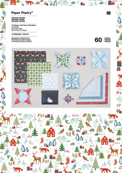 Origami Papier Winterwald