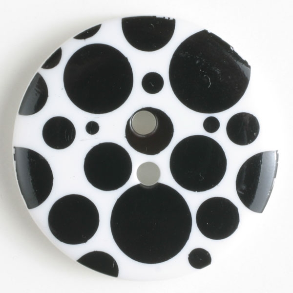 Dill Knopf weiß schwarz - 370458