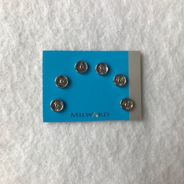Milward Druckknöpfe zum Annähen silber
