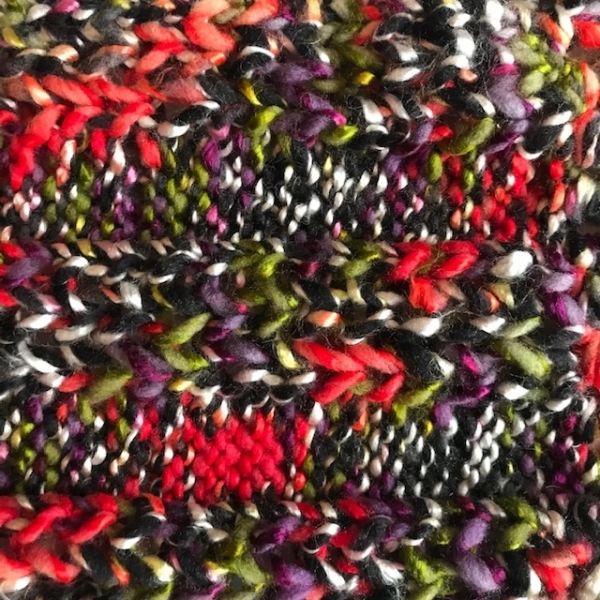 Schal dick gestrickt Schurwolle Muster