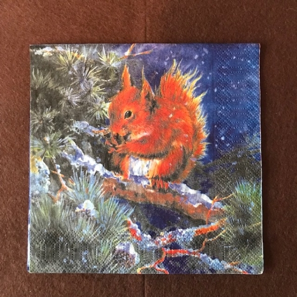 Serviette Eichhoernchen p603-7