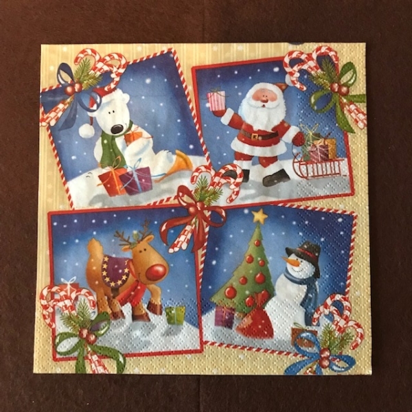 Serviette Weihnachten p603-5