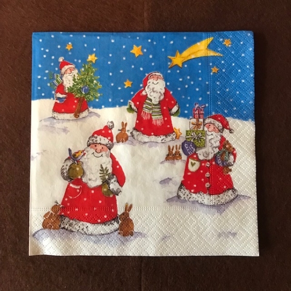 Serviette Weihnachtsmeanner p603-6