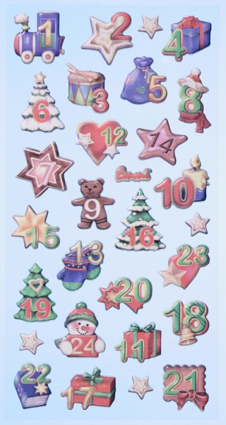 softysticker adventszahlen