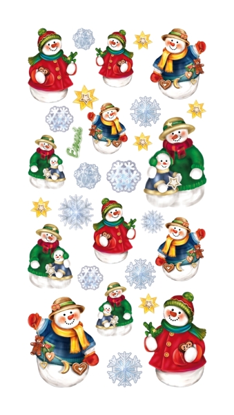 Softysticker Schneemann Eiskristalle