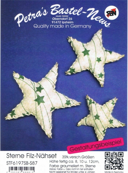 Sterne Filz Nähset Weihnacht