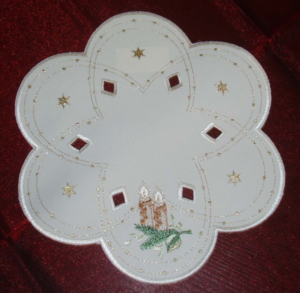 Weihnachtsdecken rund aprico