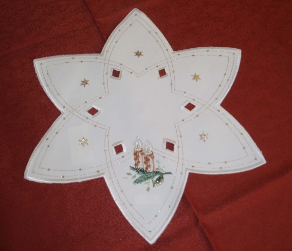 Weihnachtsdecke stern aprico